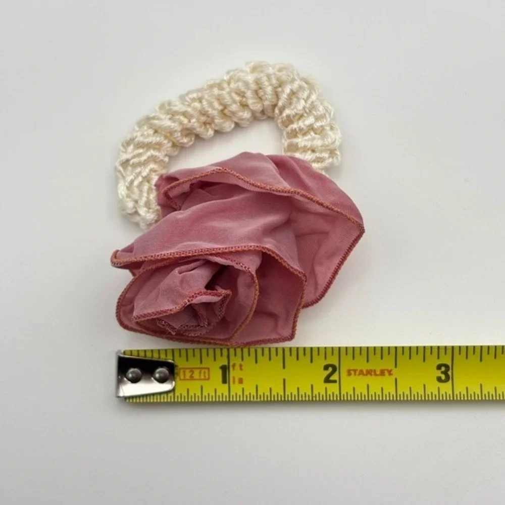 Vintage‎ Rosette Hair Tie Coiled Elastic Ponytail Holders Cottagecore Coquette